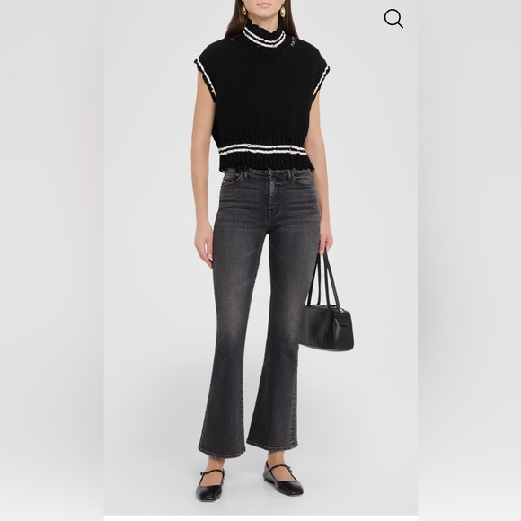 MOTHER Women's Charcoal Flare Jeans - Picture 4 of 7